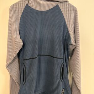 Melanzana micro grid hoodie, women’s large, rain